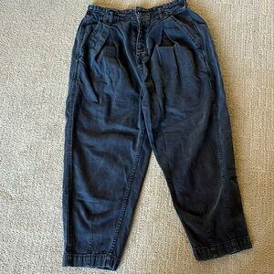 Free People Black Wide Leg Jeans